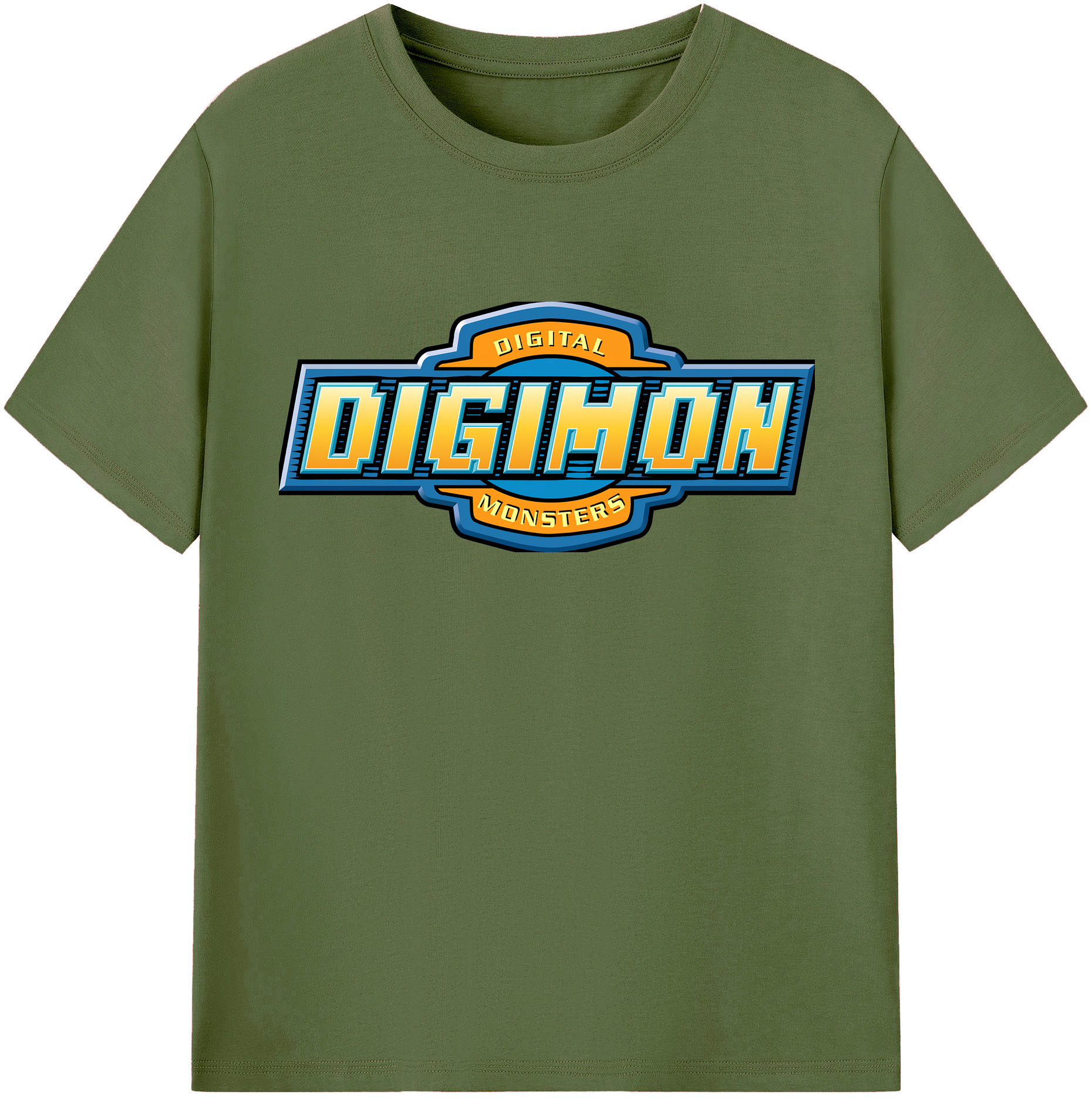 （画像用） Digimon デジタルモンスター/デジモン 綿100％半袖Tシャツ（フロントプリント）